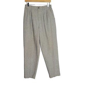 Lee Casuals Pant High Rise Straight Leg Pleated Wrinkle Free Black White Size 12